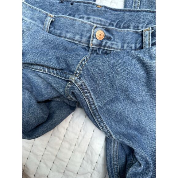 Gap Low Rise Stride Wide Leg Jeans 14 Regular 32 Released Hem Y2K Baggy Grunge - Picture 12 of 13